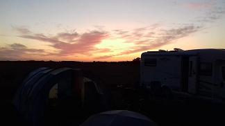 Litauen Camp Sonnenuntergang