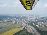 Blick Richtung Prag entlang der Moldau